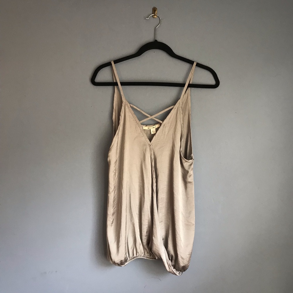 satin grey tank
